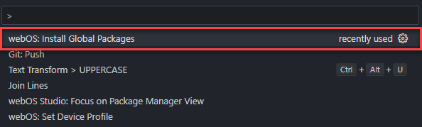 Install global packages